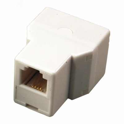 Двойник телефонный UTP, RJ-14 (6P4C) (гнездо - 2 гнезда) 03-0032