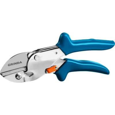 GRINDA P-44, 190 мм, закаленная сталь, стальные рукоятки, покрытие ПВХ, контактный секатор, PROLine (423444)