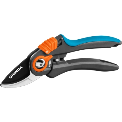 GRINDA P-59, 210 мм, тефлоновое покрытие, с двухкомпонентными рукоятками, плоскостной секатор, PROLine (423459)