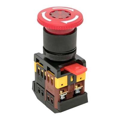 Кнопка ANE-22 поворотная c блокировкой и подсветкой NO+NC Грибок PROxima pbn-ane