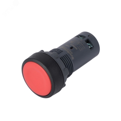 Кнопка SB7 моноблочная 22мм красная с возвратом, пластик, 1НО, IP65 SB7NA42