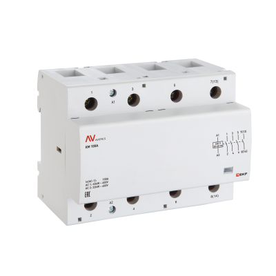 Контактор модульный КМ 100А 4NO 230VAC (6 мод.) AVERES EKF km-av-6-100-40-230V