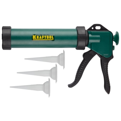KRAFTOOL 320 мл, прямой забор, закрытый пистолет для герметика (06677)