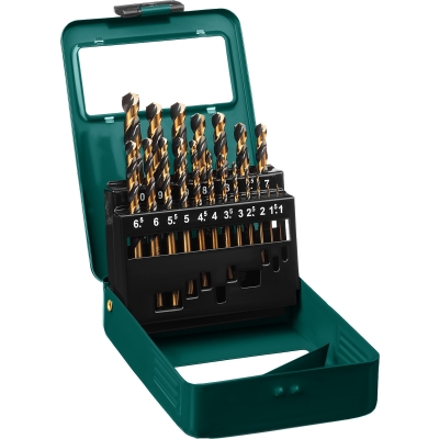 KRAFTOOL COBALT-8, 19 шт, (1-10 мм), сталь М42, HSS-Co(8%), набор сверл по металлу (29656-H19)