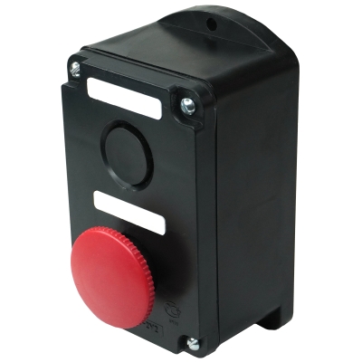 ПКЕ 222-2 У2, 10А, 660В, 2 элемента, чёрный цилиндр и красный гриб, накладной, IP54 (ЭТ)