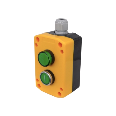 ПКУ22-21V1M-65У1, 1 зелёный цилиндр "I" (НО) , лампа зелёная 220В AC, IP65 (ЭТ)