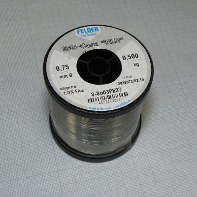 Припой Sn63Pb37 ELR 0.75мм 500гр