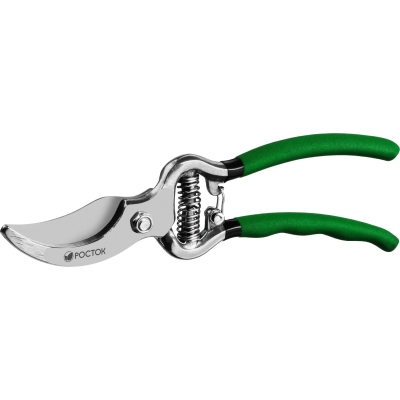 РОСТОК PC-15, 200 мм, углеродистая сталь, цельнокованый, покрытие ПВХ, плоскостной секатор (423005)