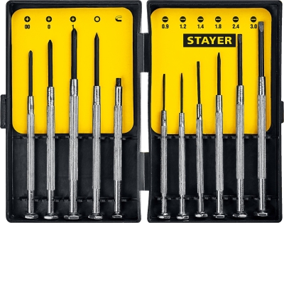STAYER 11 предм., часовые отвертки (2560-H11)