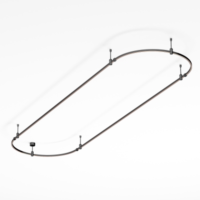 Трек ART-APRIORI-OVAL-ROD-200-3000x1000 (BK) (Arlight, IP20 Металл, 3 года) 048507