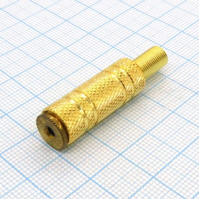 TRS 2.5 (micro jack) гнездо каб мет Gold