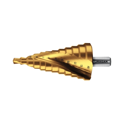 URAGAN 6-38мм, 12 ступеней, винтовая спираль, сверло ступенчатое (29658-6-38-12)