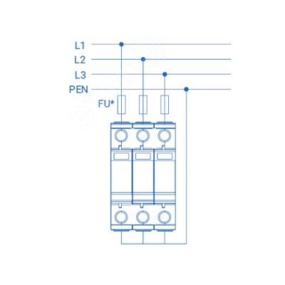Устройство защиты от импульсных перенапряжений РИФ-Э-I+II 275/12.5 c (3+0) 113102
