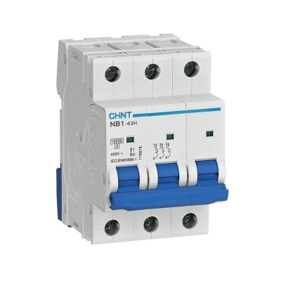 Выключатель автоматический модульный 3п C 25А 10кА NB1-63H CHINT 179871