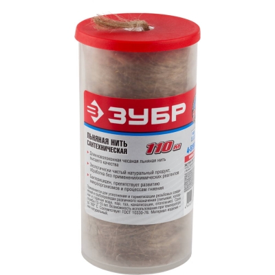ЗУБР 110 м, сантехническая льняная нить (4-51992-110)