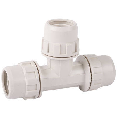 ЗУБР ШиреФит, штуцер с гайкой - штуцер с гайкой - штуцер с гайкой, 20 мм, соединительный тройник (51505-20)